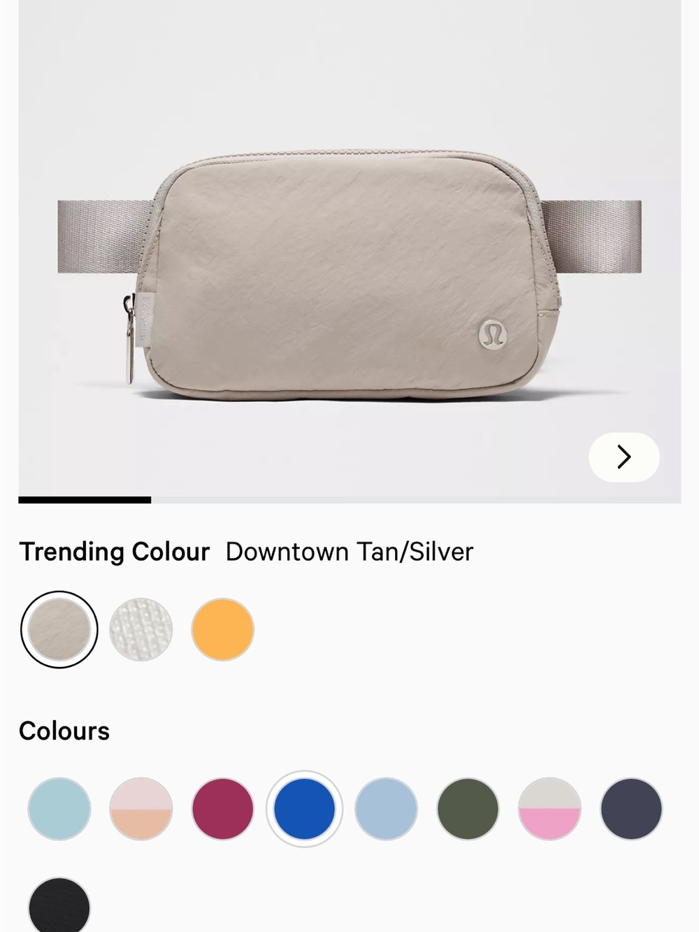 lululemon Everywhere Belt Bag - light gray